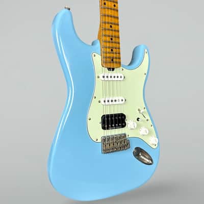 Morgan Electrics Double Cut Standard - CUSTOM - Sonic Blue image 2