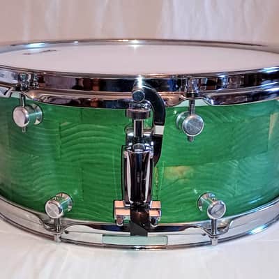 MARTIAL PERCUSSION-CUSTOM STAVE SNARE DRUM w/ IDSS - PONDEROSA GREEN -FREE SHIP TO C-USA! image 7