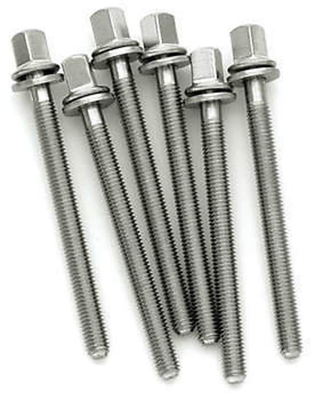 DW Stainless Steel Tension Rods for Snare Drum M5-.8 X 2.25 in (6pk) image 1