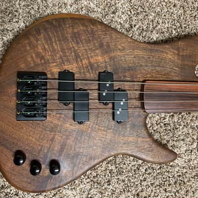 Tom Clement Custom Fretless, Dual Reverse Precision Bass image 3