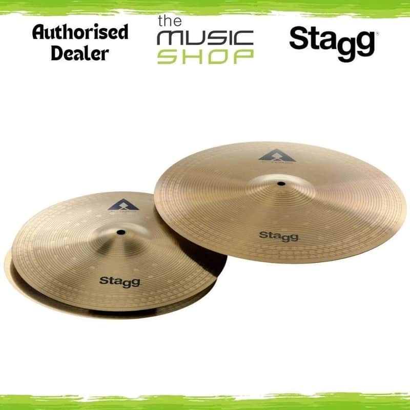 Stagg Alloy Innovation Cymbal Set - 13" Hi-Hat & 16" Crash Cymbals - AXA-SET image 1