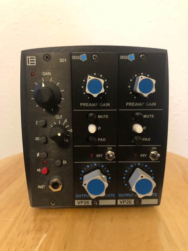 Electrodyne 501 500 Series Mic Preamp Module 2010s - Black image 1