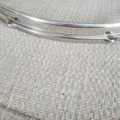 Slingerland 15" 8 Lug Nickel Over Brass Stick Saver Hoop 1950s-60s image 7