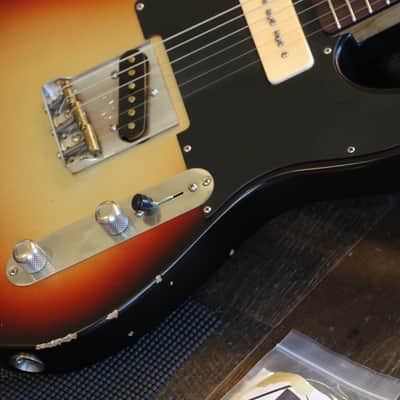 2022 LSL T-Bone One P90 Electric Guitar Metallic Sunburst + OHSC image 6