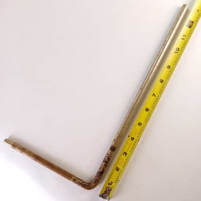 Ludwig/WFL 3/8x6.5x13"Cymbal L-Arm Rod Nickel Vintage 40s Bass Drum Mount Holder image 1