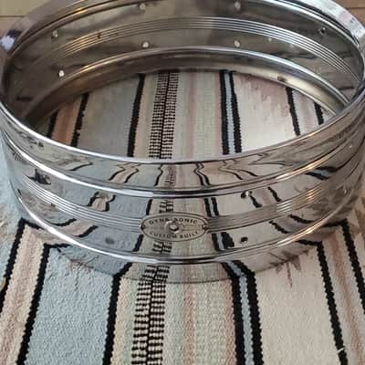 CLEAN! 1960s ROGERS DYNASONIC SNARE SHELL COB with Both BADGES!  CHROME over BRASS One Owner! *LOW SERIAL NUMBER *VINTAGE image 6