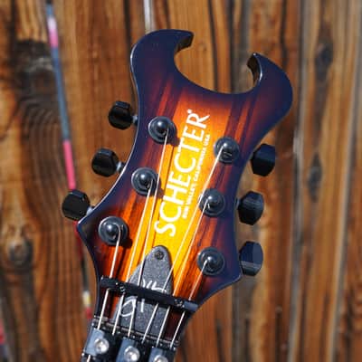 Schecter CUSTOM SHOP Synyster Gates FR-S USA Signature 6-String Electric - Vintage Sunburst with Pinstripes w/hard case image 13