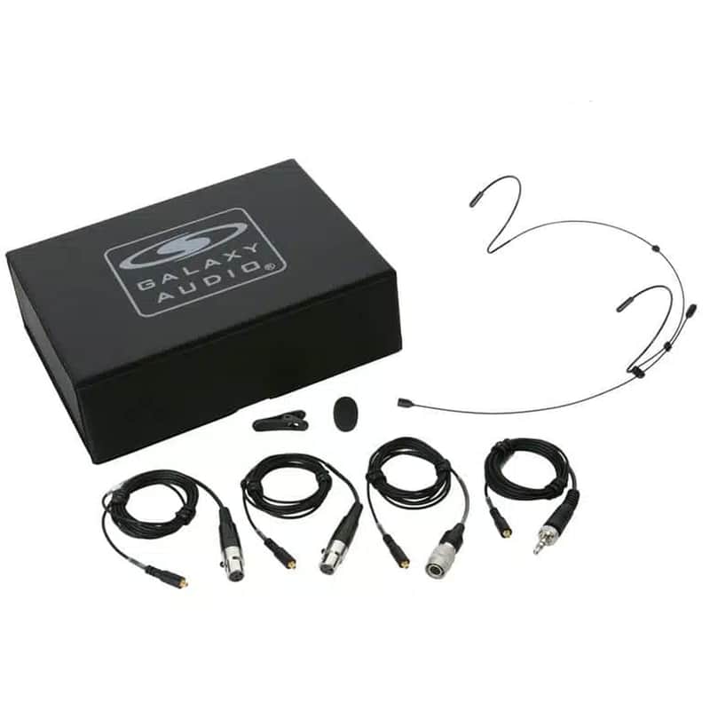 Galaxy Audio HSM4 Economical Dual Ear Headset Mic w/4 Replaceable Mixed Cables image 1