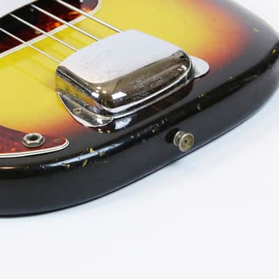 1966 Fender Precision P Bass Vintage 100% All Original Left-Handed Sunburst Lefty ‘66 P-Bass with Vintage No Logo Pre-CBS Hard Case image 12