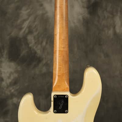 1966 Fender Jazz Bass Custom Color OLYMPIC WHITE image 16