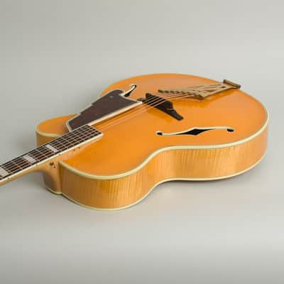 D'Angelico Excel Cutaway Arch Top Acoustic Guitar (1960), ser. #2117, original brown hard shell case. image 7