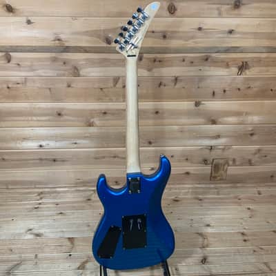 Kramer Baretta Custom Graphics “White Lotus” Electric Guitar - White Lotus Candy Blue image 5