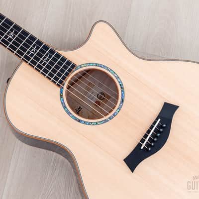 2023 Taylor Custom Grand Auditorium Acoustic Electric Guitar Trans Purple w/ Lutz Spruce + Quilted Maple image 8