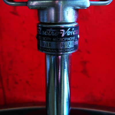 Vintage 1940's Electro-Voice V-1 Ribbon Velocity Microphone Hi Z WORKS w stand V-2 V-3 image 7