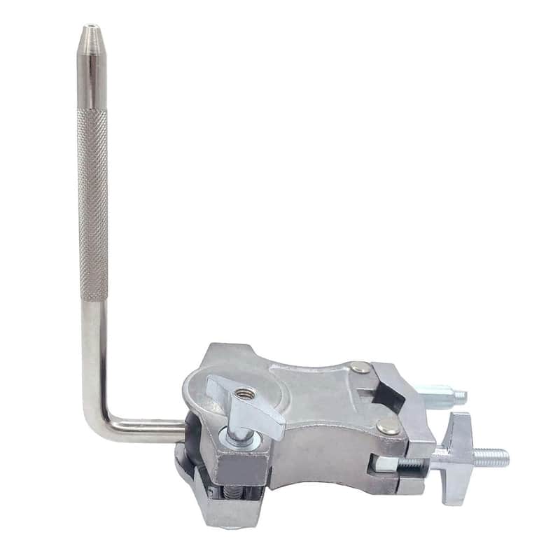 Single L Rod Mount Clamp Adjustable Tom Drum Rack Mount Clamp Metal L-Rod Cowbell Mounting Bracket Percussion Mount Holder For Tom Durm Set Parts Extension Clip Accessory Hardware image 1