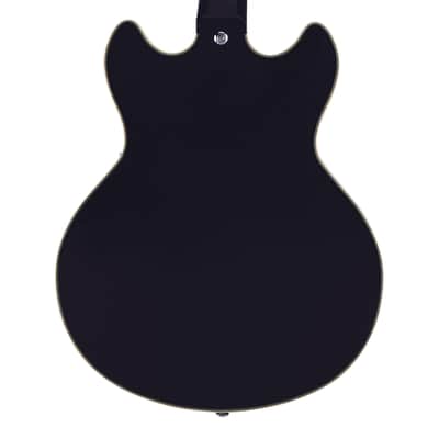 D'Angelico Premier Mini DC Semi-Hollow Electric Guitar - Black Flake - B-Stock image 7
