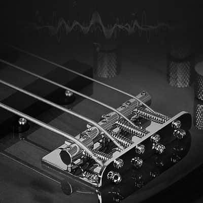 4 String Jazz and Precision Electric Bass Vintage Bass Bridge Chrome Black image 4
