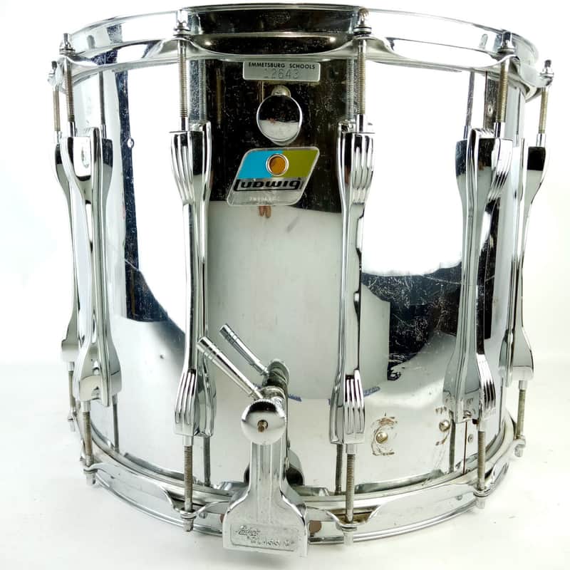 Ludwig 12x15"Challenger ST Parade Marching Snare/Tom Drum Chrome-Wood Vintage'79 image 1
