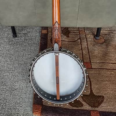 SS Stewart Orchestra Model Carved Scroll 5St Banjo 1890 image 5