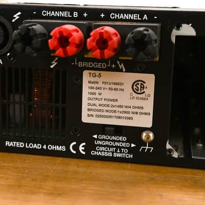Electro-Voice (EV) TG-5 120V 2-Channel Tour Grade Power Amplifier CG01YB2 image 10