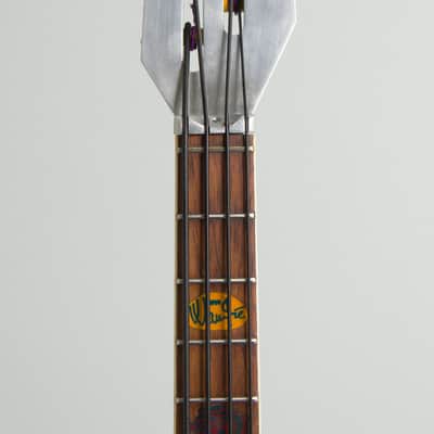 Wandre  Rock Basso Solid Body Electric Bass Guitar (1961), black tolex hard shell case. image 5