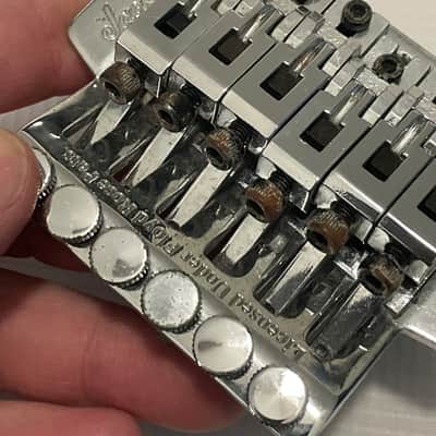2000's Jackson Dinky Guitars JT-580LP Chrome Licensed Floyd Rose Tremolo Guitar Bridge & Arm image 13