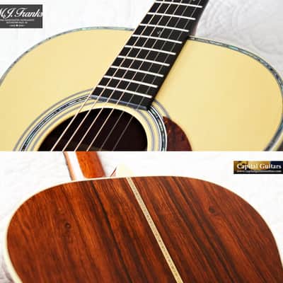 MJ Franks 000-42 Style, Short Scale, Euro Spruce, Madagascar RW, 1-11/16" Nut image 7