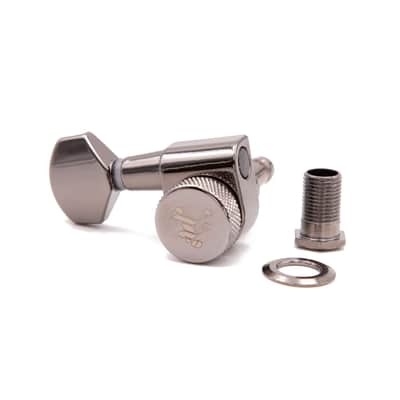 Tone Ninja drop-in Ibanez Upgrade 2-pin locking tuners 20:1, Black Nickel, 7 String Inline Left/Reverse