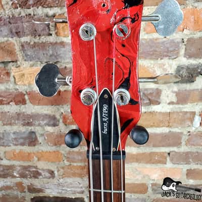 Lotus / Aria Pro II / Matsumoku MIJ Neck-Thru Double Cut Electric Bass  (1970s, Custom Poly Dip) image 5