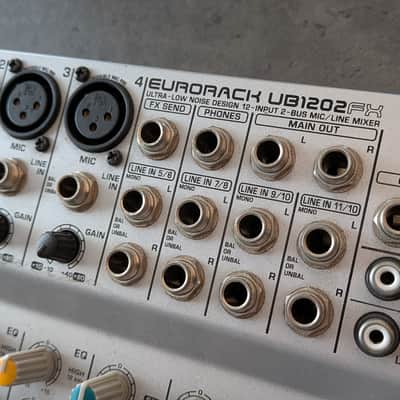 Behringer Eurorack UB1202FX 12-Input 2-Bus Mic / Line Mixer 2000s - Silver image 3