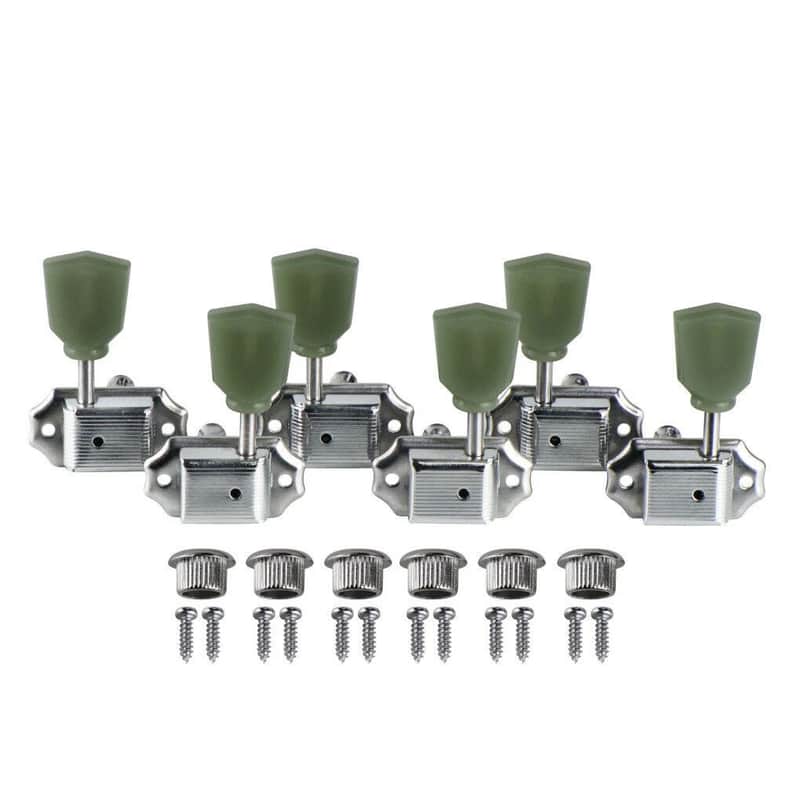 Vintage Les Paul Tuning Pegs 3x3 Chrome Guitar Tuners LP Machine Heads Set image 1