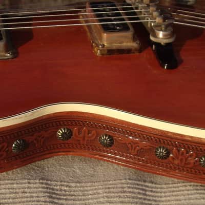Immagine Gretsch ROUNDUP 6130 1955 - Orange "G" brand & All Western features Cactus & Cowboy Leather bound body - 4
