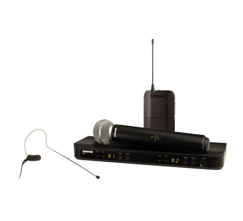 Shure BLX1288/MX153-H11 Wireless Combo System with SM58 Handheld and MX153 Earset - H11 (572-596 MHz) image 1