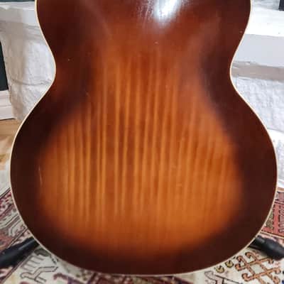 Harmony Alden H1213 Tiger Burst Birch Archtop 1950s USA image 7
