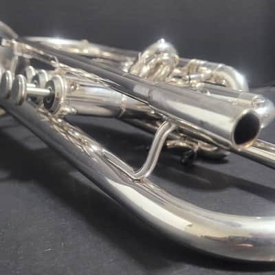 KANSTUL CUSTOM CLASS 3 VALVE SOPRANO G BUGLE , Mouthpiece & Case - Silver plated image 16