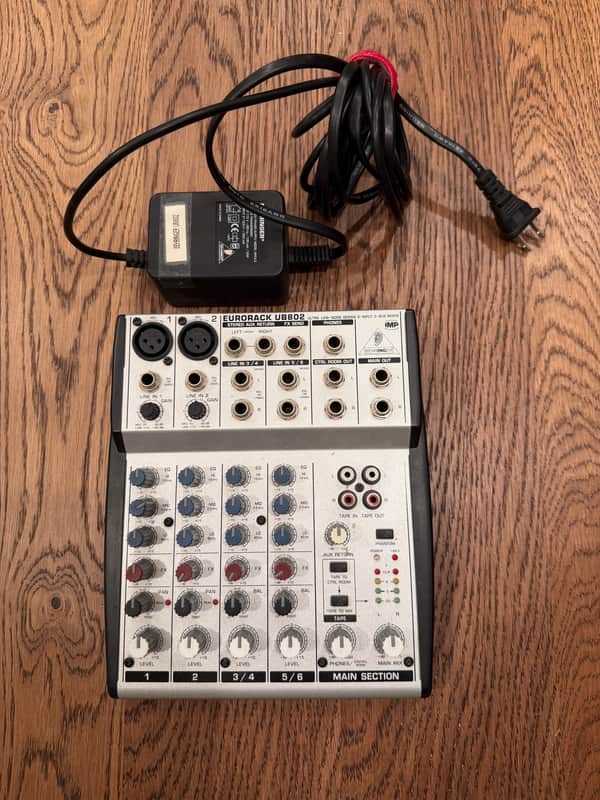 Behringer Eurorack UB802 8-Input 2-Bus Mixer 2000s - Silver image 1