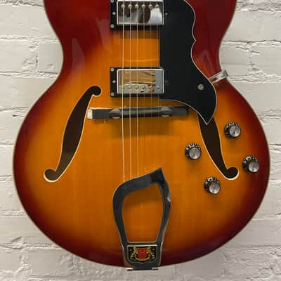 Hagstrom HJ800 Jazz Hollow Body - Cherry Sunburst image 2