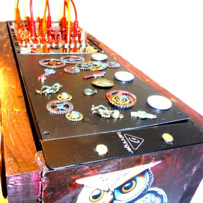 Synth Portal Steampunk Modular Powered Synthesizer-no modules 2025 - Wood/black & bronze image 12