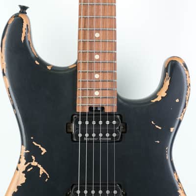Charvel Pro-Mod Relic San Dimas Style 1 HH FR PF Weathered Black image 4