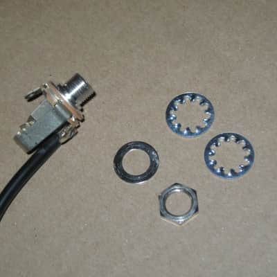 A+ 2010s Gibson control harness: 1 volume 500K audio long shaft pot + nut/washer, 1 tone 500K audio long shaft pot + nut/washer, wires, wire insulation, blue capacitor 0.022 uF, jack + nut/washer (NO switch, NO wires for connecting switch) image 16