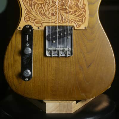 1986-1987 Fender Japan Telecaster CTL-50RL, Left-Handed, MIJ - Antique Ash - Leather Pickguard / Pro Setup image 2