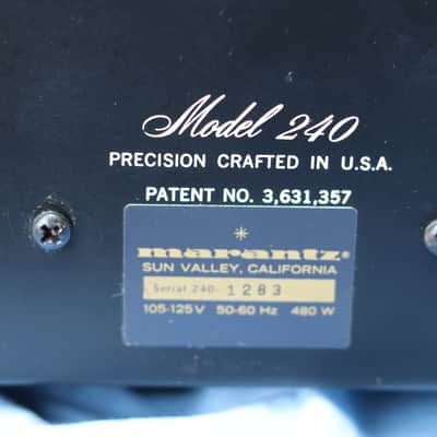 Marantz 240 power amplifier made in USA black panel - black image 6