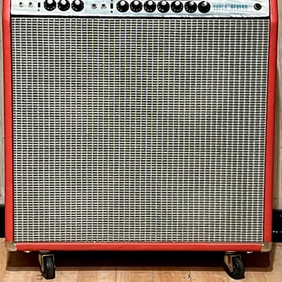 Rare 1974 Fender Super Reverb 2-Channel 40-Watt 4x10" Guitar Combo  Silverface, Red Tolex , Very Cool ! image 11