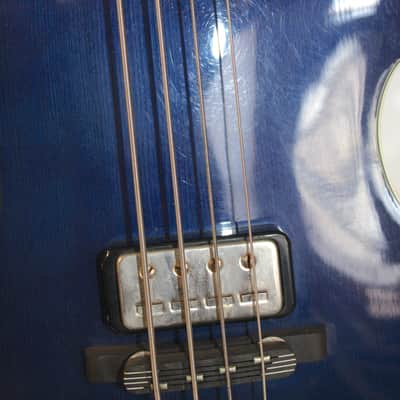 Hofner Contemporary Series Violin Bass Blue With Hard Shell Case image 5