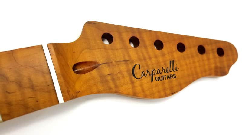 Carparelli T-Style Roasted Flame Maple Neck Satin Finish image 1