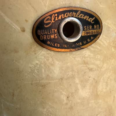 Slingerland 13 x 9 Tom 1967? - White Marine Pearl image 2