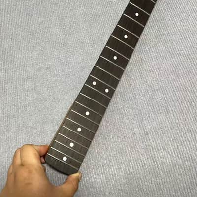 Large headstock 24 inch 21 frets Roasted Maple guitar neck 24inch hole 10mm Satin for JAGUAR body Rosewood fingerboard image 2