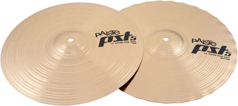 Paiste 14" PST5 Sound Edge Hi-Hat Cymbals PST5NSEH14 image 1