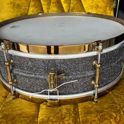 Ludwig 15” Tube Lug Snare Drum 1920’s - Black/Brass image 1