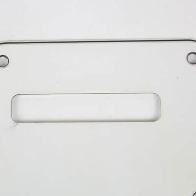 1991 Vintage Fender Stratocaster Plus/Deluxe/American Standard White Tremolo Back Cover USA Strat 1990s image 2